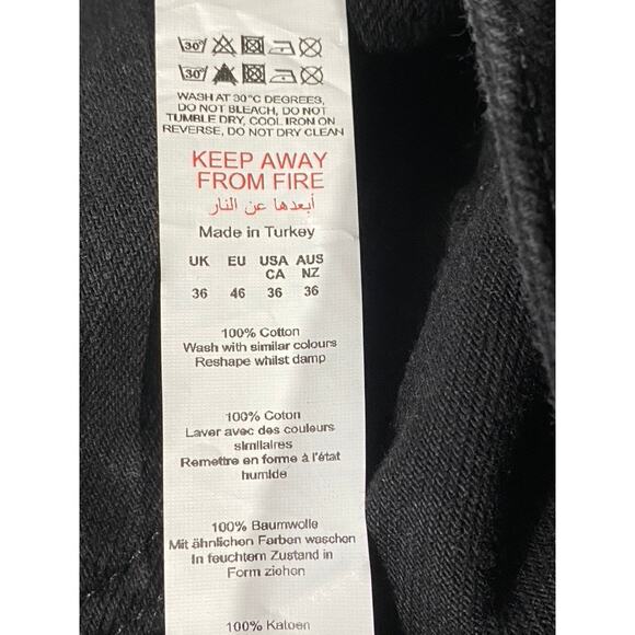 MAN BOOHOOMAN Men's Black Distressed Stretch Popper Hem Cargo Jeans SZ 36 - Picture 14 of 15